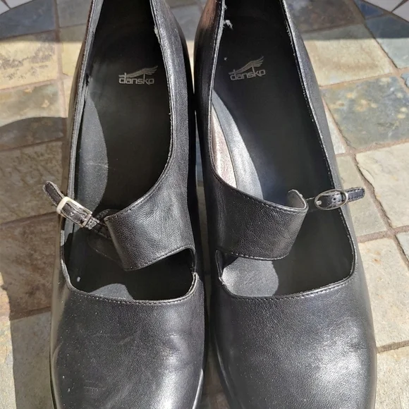 DANSKO BLACK LEATHER MARY JANE SHOES ~ SIZE 12 - Picture 5 of 7